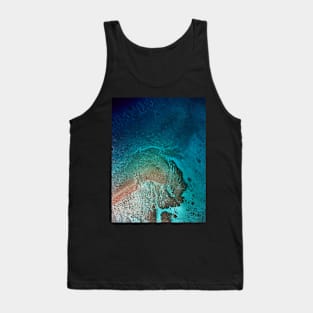 Coral swirl at Cocos atoll. Aerial. Tank Top